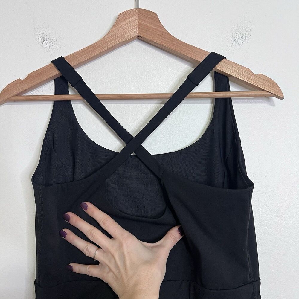 Free People  FP Movement Righteous Runsie Black Romper NWOT Sz Large Pickleball - Picture 7 of 9